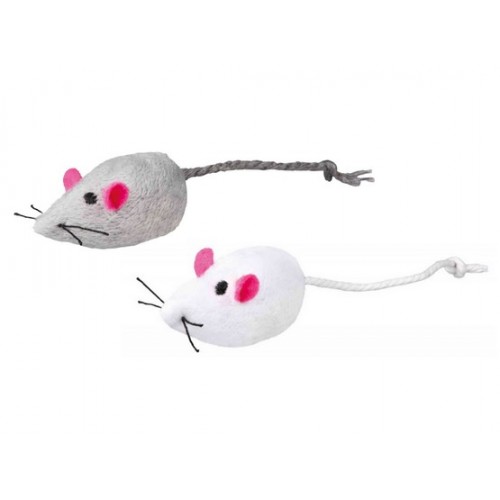 Trixie Myszki 5cm szaro-białe BOX 160 szt [4085]