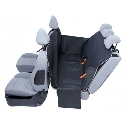 Kardiff Anti Slip mata samochodowa na tylne fotele z zamkiem i bokami L czarna