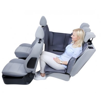 Kardiff Anti Slip mata samochodowa na tylne fotele z zamkiem i bokami S granatowa