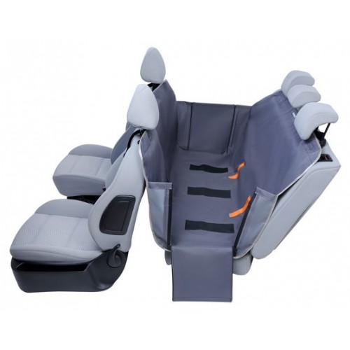 Kardiff Anti Slip mata samochodowa na tylne fotele z zamkiem i bokami S popielata