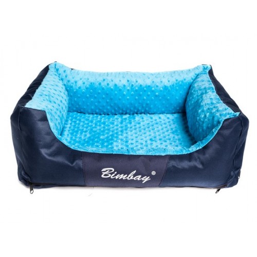 Bimbay Pokrowiec do kanapy Minky r.2 - 80x65cm granat-turkus