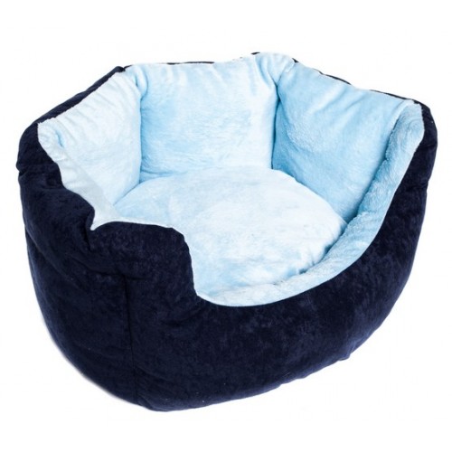 Bimbay Legowisko Owal Silikon r.1 - 46x30cm granat-niebieski