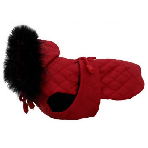 Grande Finale Derka czerwona pikowana z futrem rozmiar 1 [DW12]