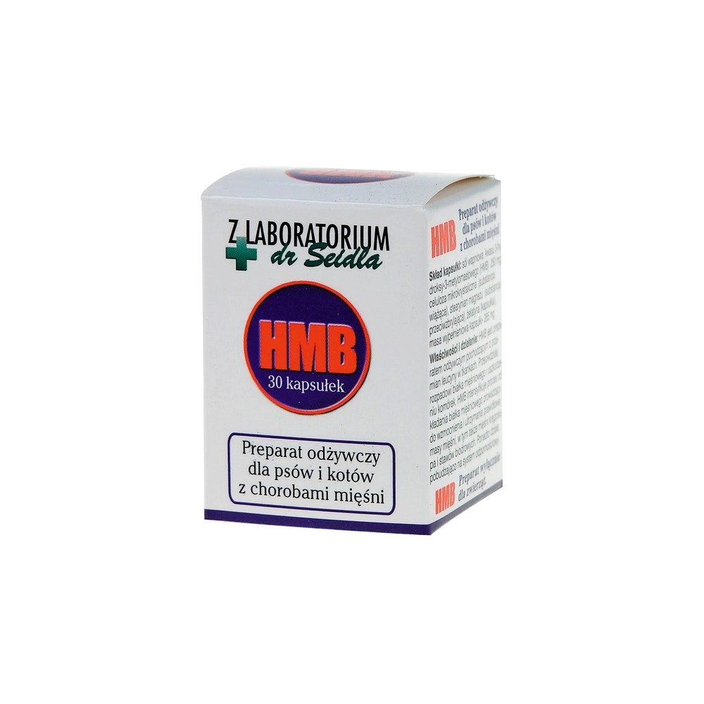 Dr Seidel HMB preparat odżywczy dla psów i kotów 30 kaps. + 20% gratis