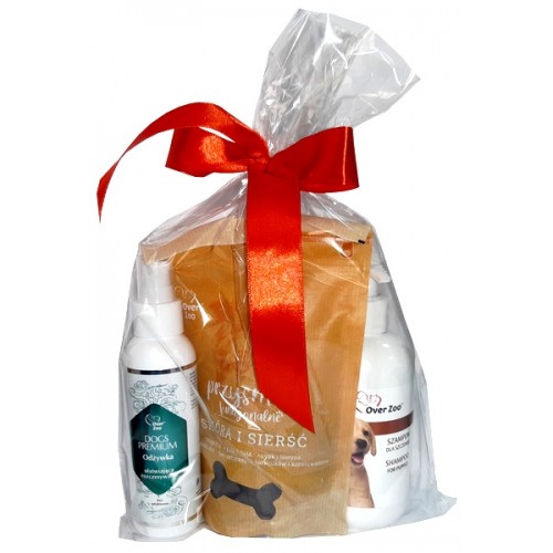 Over Zoo Zestaw świąteczny Szampon dla szczeniąt + Odżywka ułatwiająca rozczesywanie + przysmaki