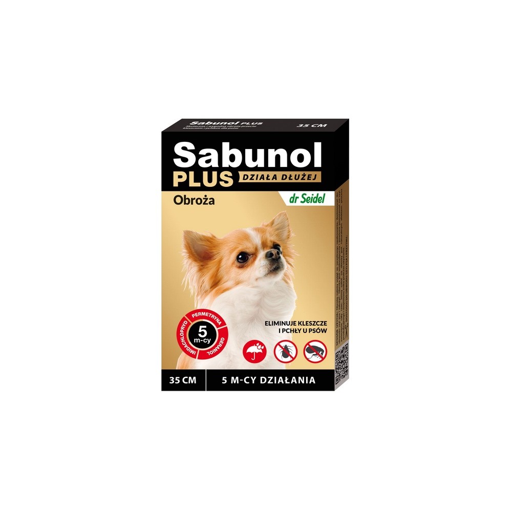 Sabunol Obroża Plus przeciw pchłom dla psa 35cm