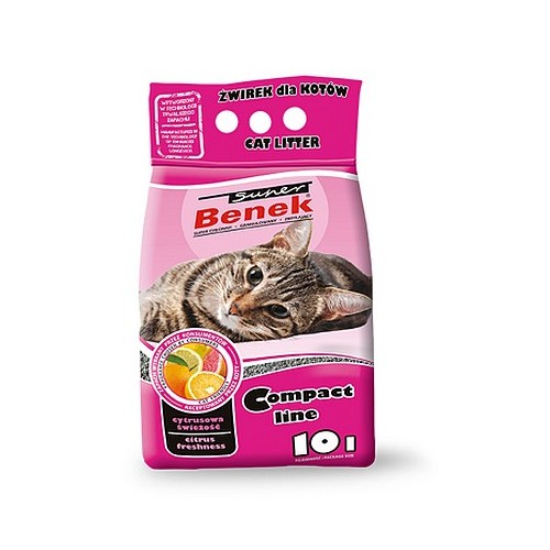 Super Benek Compact Zapachowy Cytrusowa Świeżość (różowy) 10L
