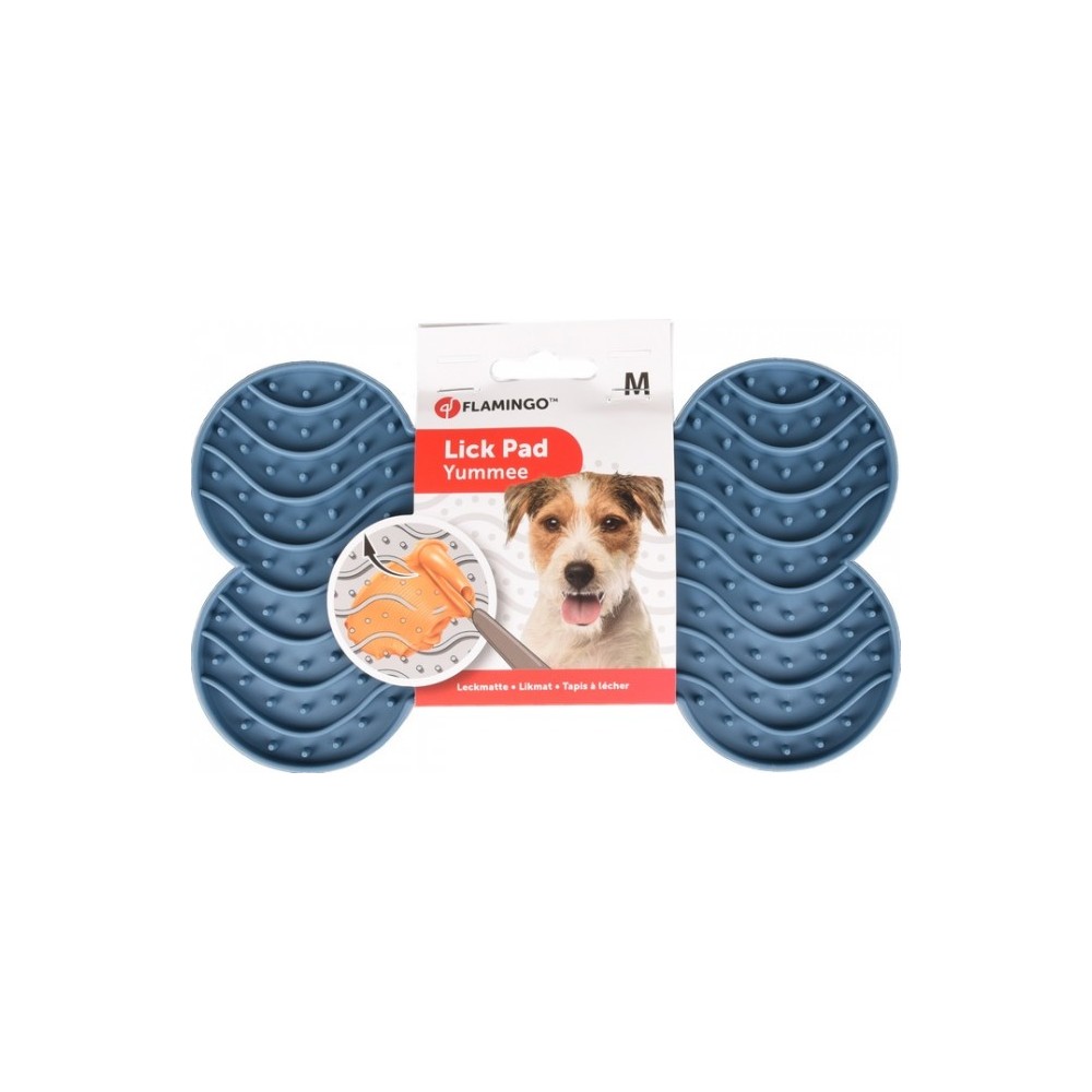 Flamingo Lick Pad Mata antystresowa M niebieska