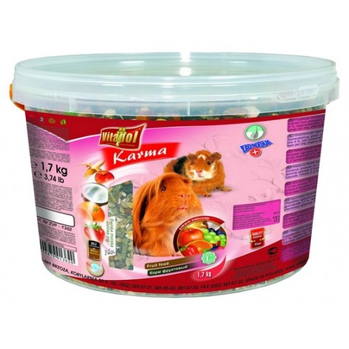 Vitapol Owocowy Pokarm dla świnki morskiej wiaderko 1,7kg [1362]