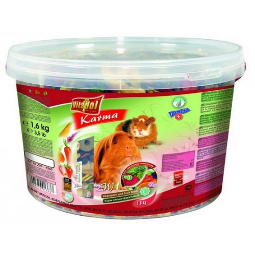 Vitapol Pokarm dla świnki morskiej 2w1 wiaderko 1,6kg [1363]