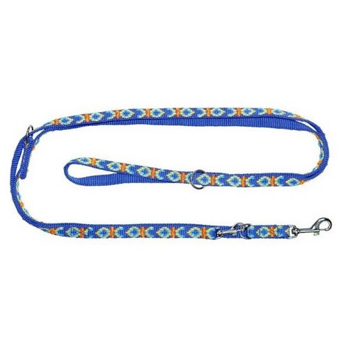 CHABA Smycz taśma regulowana ozdobna - 20mm x 130/260cm niebieska