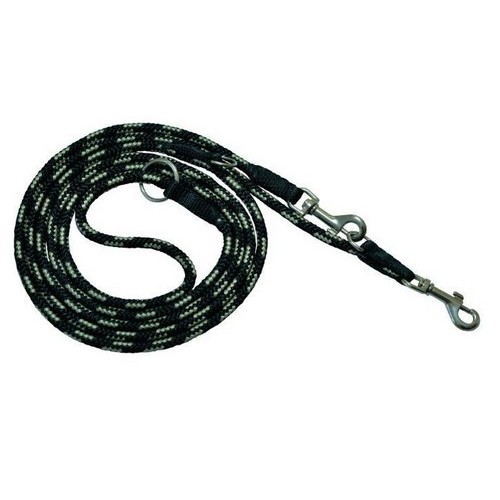 CHABA Smycz linka regulowana - 10mm x 130/220cm czarno-biała