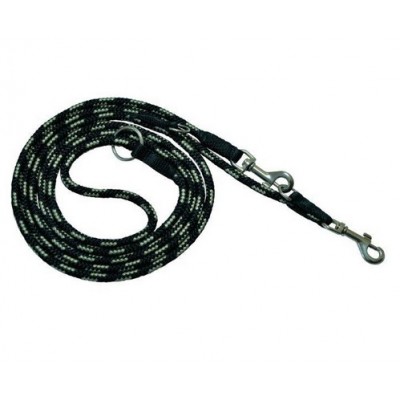 CHABA Smycz linka regulowana - 10mm x 130/220cm czarno-biała