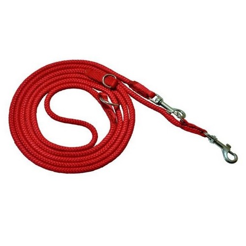 CHABA Smycz linka regulowana - 10mm x 130/220cm czerwona