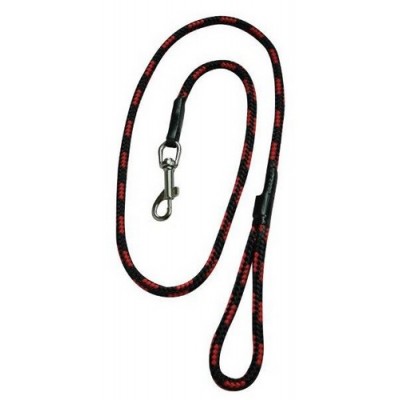 CHABA Smycz linka - 14mm x 120cm czarno-czerwona