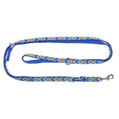 CHABA Smycz taśma regulowana ozdobna - 16mm x 130/260cm niebieska