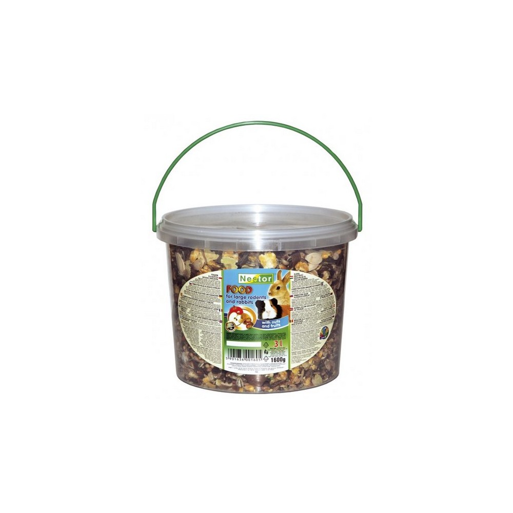 Nestor Pokarm dla dużych gryzoni i królików orzechowo-owocowy 3L