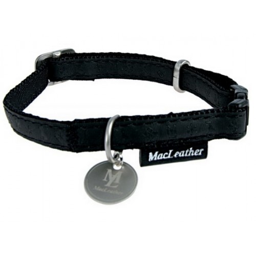 Zolux Obroża regulowana Mac Leather 10mm Czarna [522030NO]