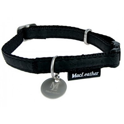 Zolux Obroża regulowana Mac Leather 10mm Czarna [522030NO]