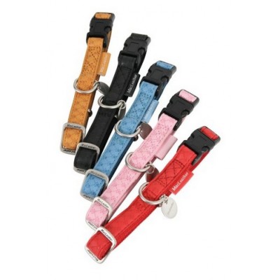 Zolux Obroża regulowana Mac Leather 10mm Czarna [522030NO]