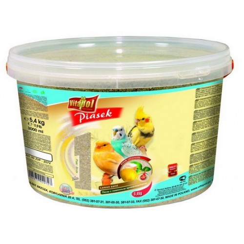 Vitapol Piasek dla ptaków cytynowy wiadro 3L / 5,4kg [2072]