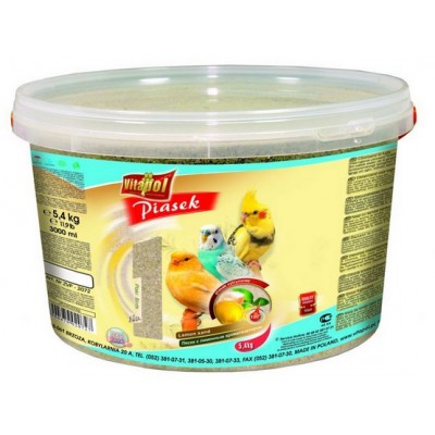 Vitapol Piasek dla ptaków cytynowy wiadro 3L / 5,4kg [2072]