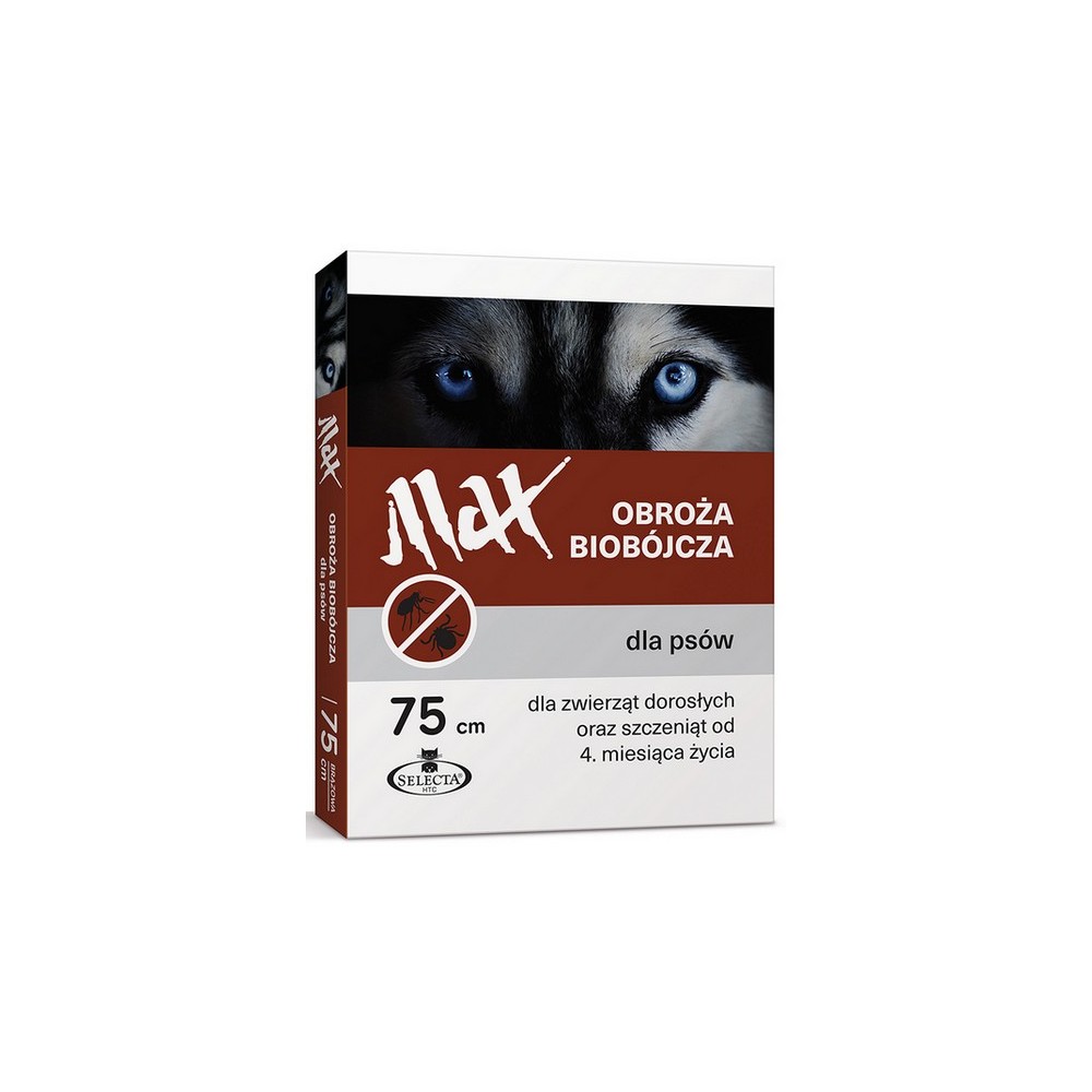 Selecta HTC Obroża Max biobójcza dla psa przeciw pchłom i kleszczom 75cm brązowa [SE-0902]