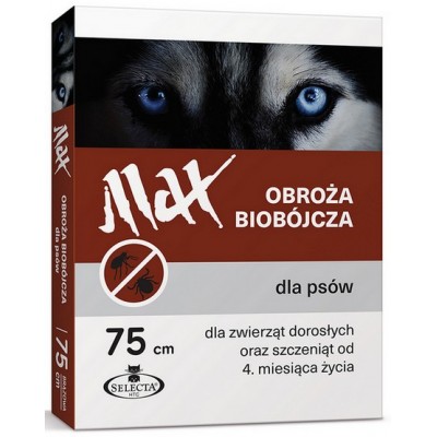 Selecta HTC Obroża Max biobójcza dla psa przeciw pchłom i kleszczom 75cm brązowa [SE-0902]