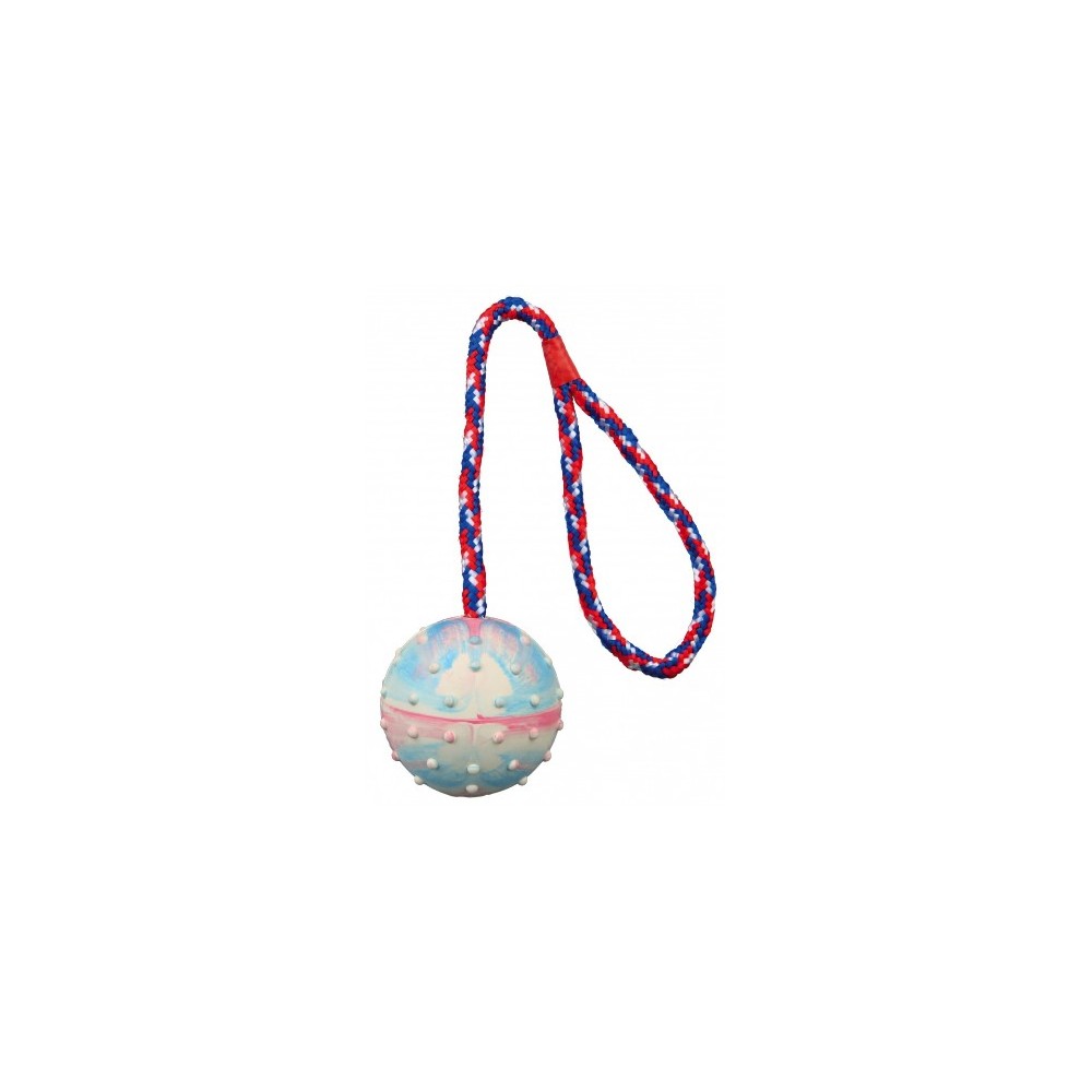 Trixie Piłka gumowa na sznurku 6/30cm [3454]