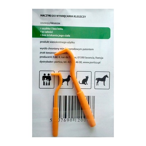 Urządzenie do usuwania kleszczy - haczyki 2szt