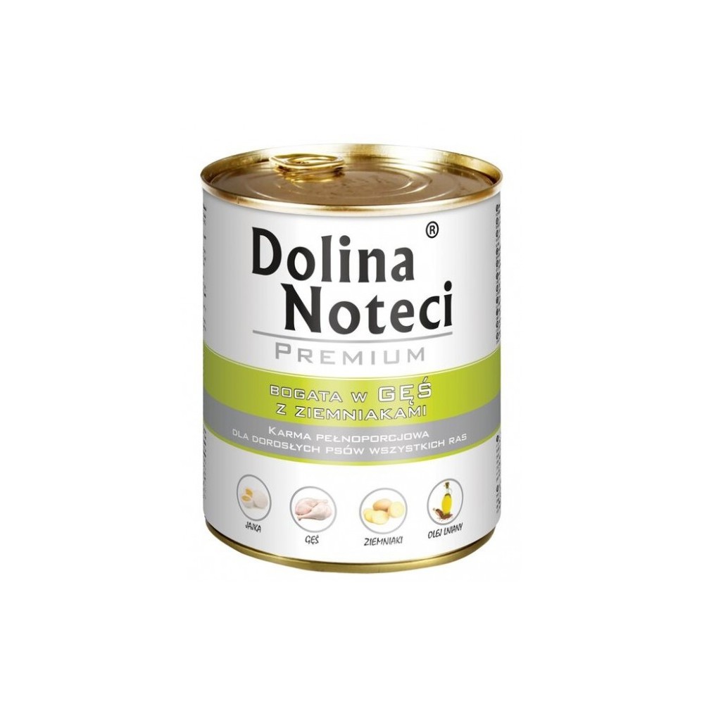 Dolina Noteci Premium Pies Gęś i ziemniaki puszka 800g