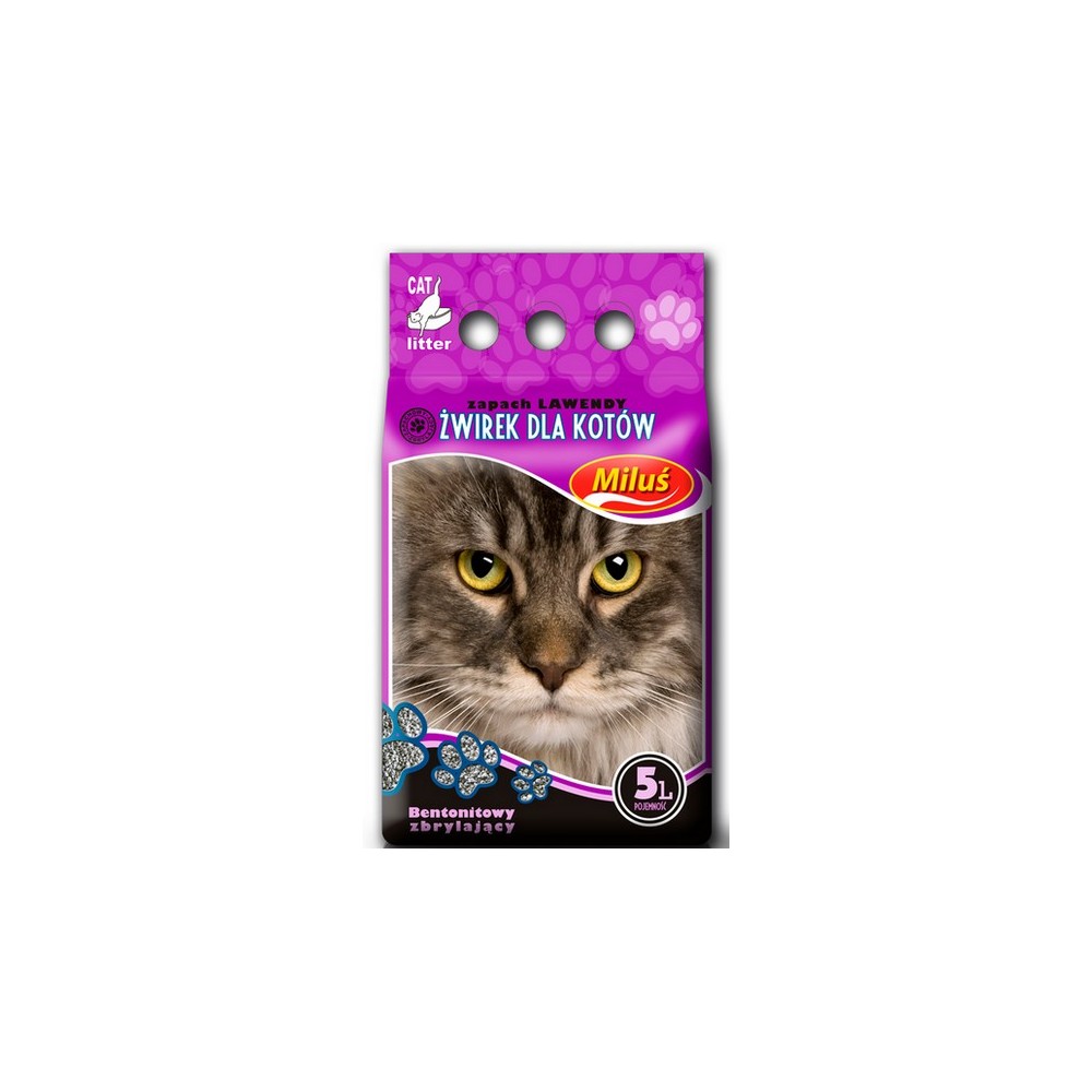 Miluś Lawenda żwir zbrylający bentonitowy 5L