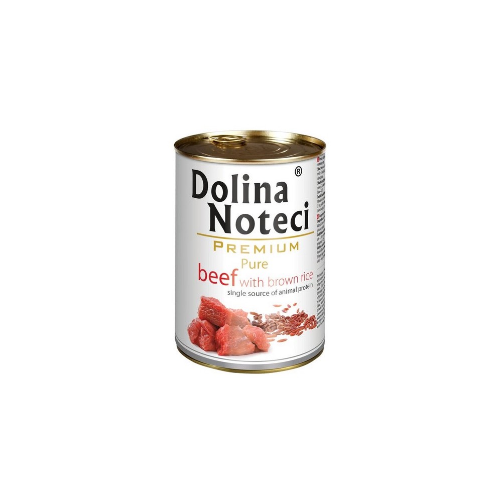 Dolina Noteci Premium Pies Pure Wołowina i ryż puszka 400g