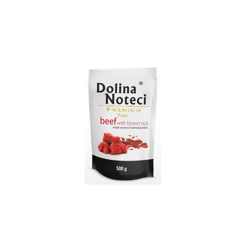 Dolina Noteci Premium Pies Pure Wołowina i ryż saszetka 500g