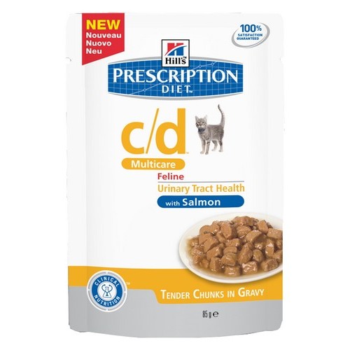 Hill's Prescription Diet c/d Feline z Łososiem saszetka 85g