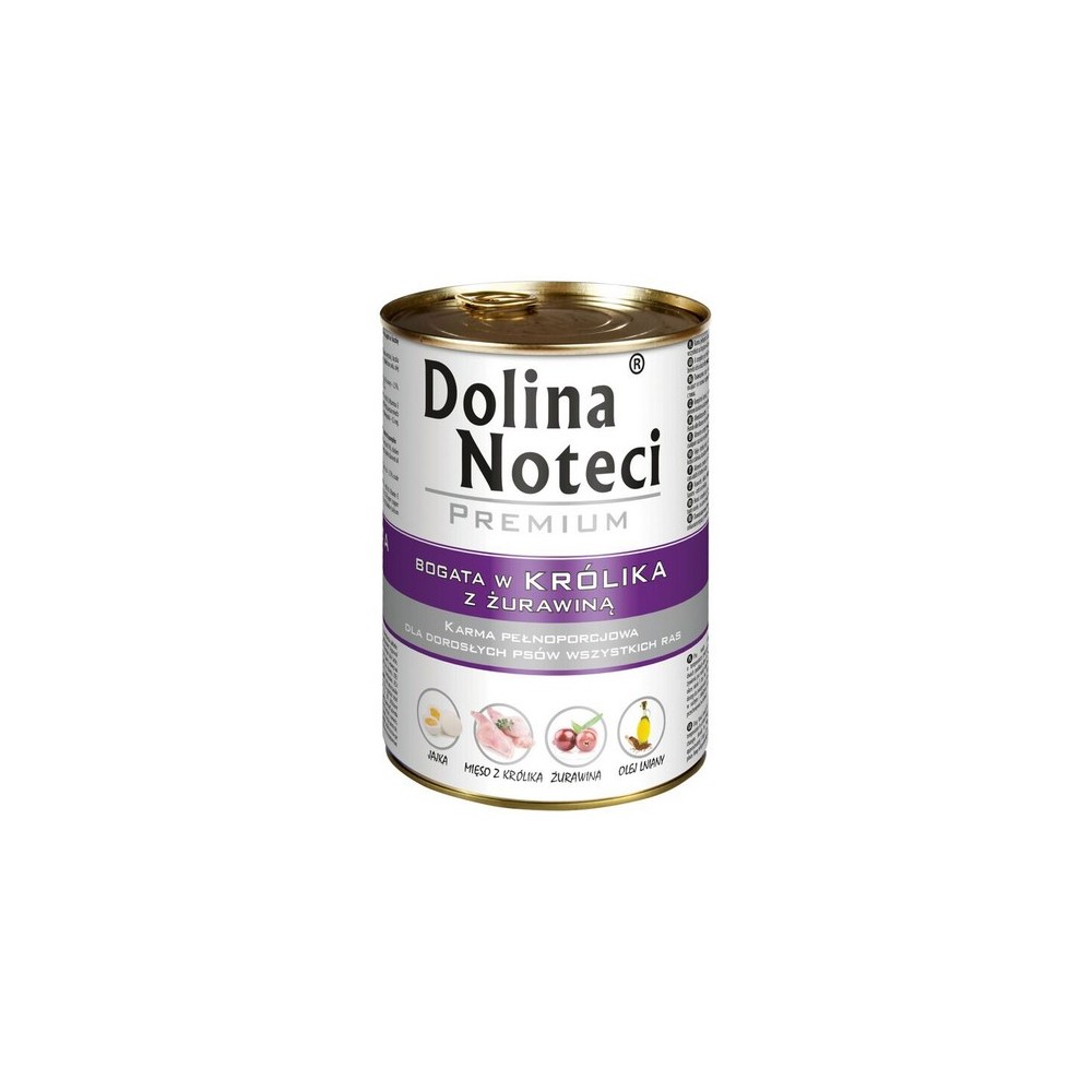 Dolina Noteci Premium Pies Królik i żurawina puszka 400g