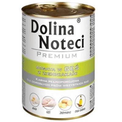 Dolina Noteci Premium Pies Gęś i ziemniaki puszka 400g