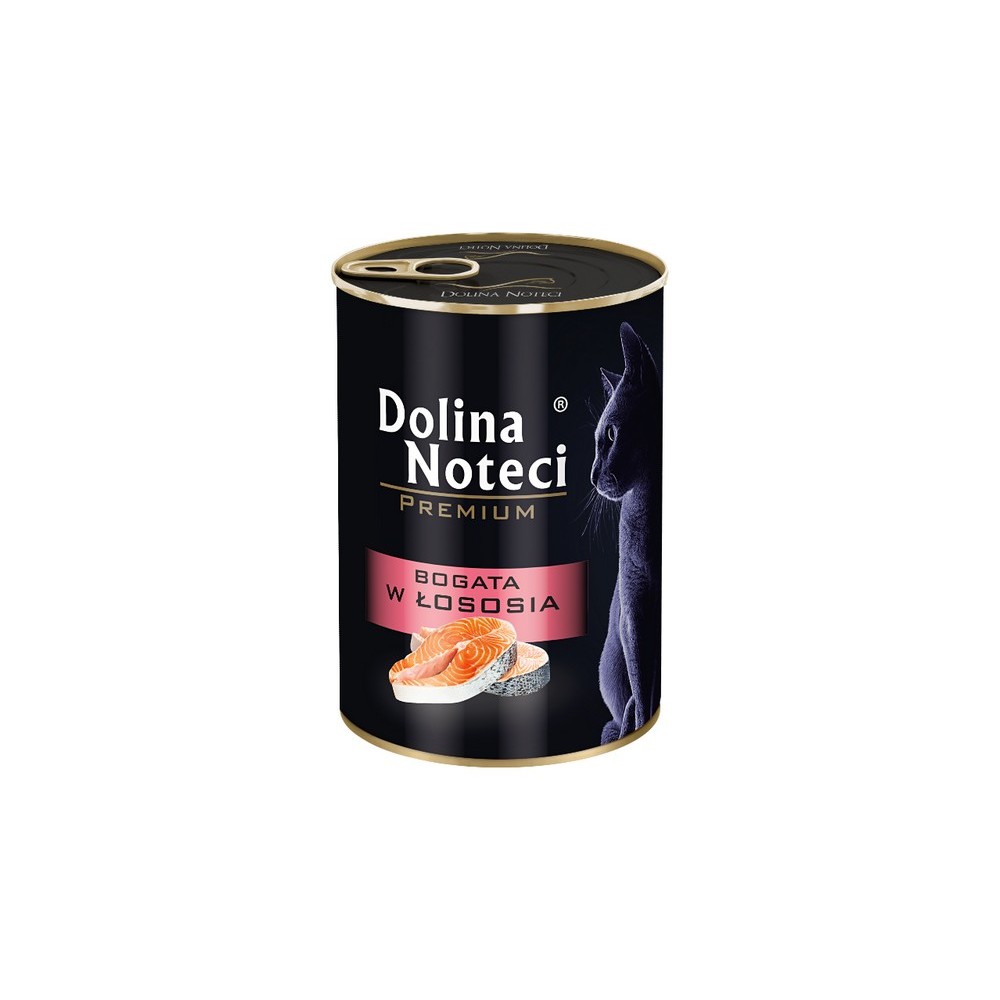 Dolina Noteci Premium Kot Bogata w łososia puszka 400g