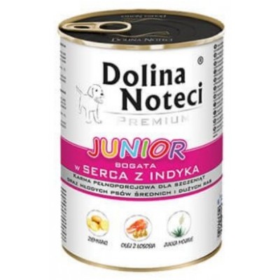 Dolina Noteci Premium Pies Junior Serca indyka puszka 400g