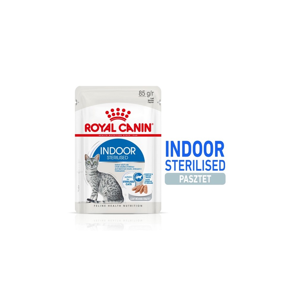 Royal Canin Indoor Sterilised Loaf karma mokra dla kotów dorosłych sterylizowanych, przebywających w domu saszetka 85g