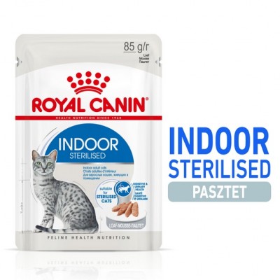 Royal Canin Indoor Sterilised Loaf karma mokra dla kotów dorosłych sterylizowanych, przebywających w domu saszetka 85g