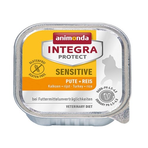 Animonda Integra Protect Sensitive dla kota - z indykiem i ryżem tacka 100g