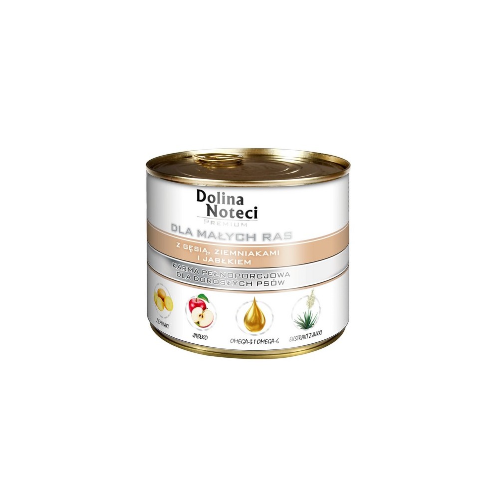 Dolina Noteci Premium Pies Mały Gęś, ziemniaki i jabłko puszka 185g