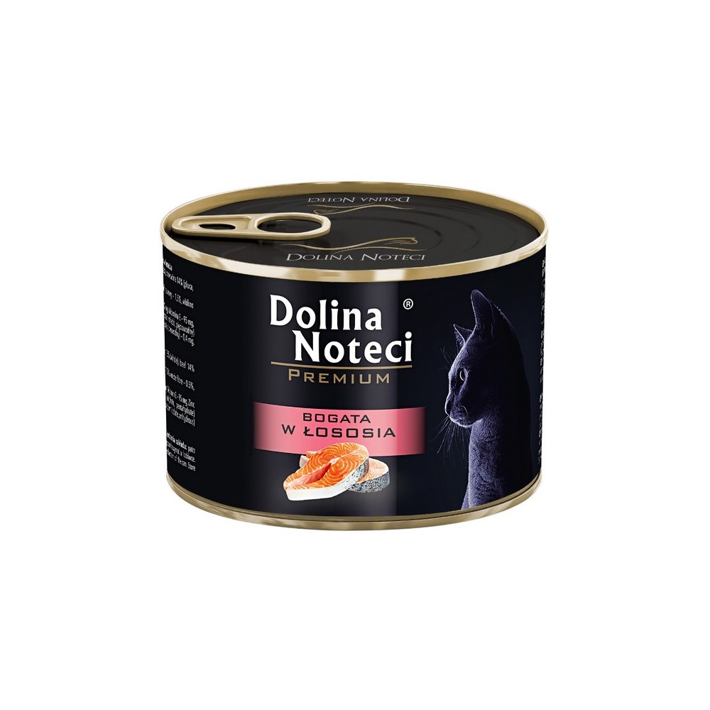 Dolina Noteci Premium Kot Bogata w łososia puszka 185g
