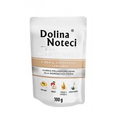 Dolina Noteci Premium Pies Gęś, ziemniaki i jabłko saszetka 100g