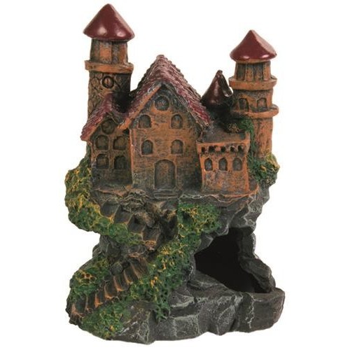 DEKORACJA - ZAMEK NA SKALE 14cm