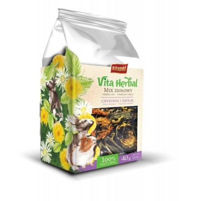 Vita Herbal dla gryzoni i królika, mix ziołowy, 40g