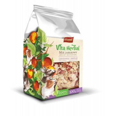 Vita Herbal dla gryzoni i królika, mix jabłkowy, 100g