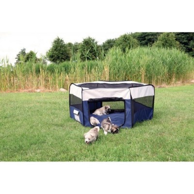 KOJEC PRZENOŚNY DLA MAŁYCH ZWIERZĄT 130x55cm GRANAT/SZARY