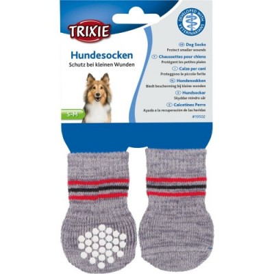 Skarpetki dla psa, antypoślizgowe, XL, 2 szt., szare